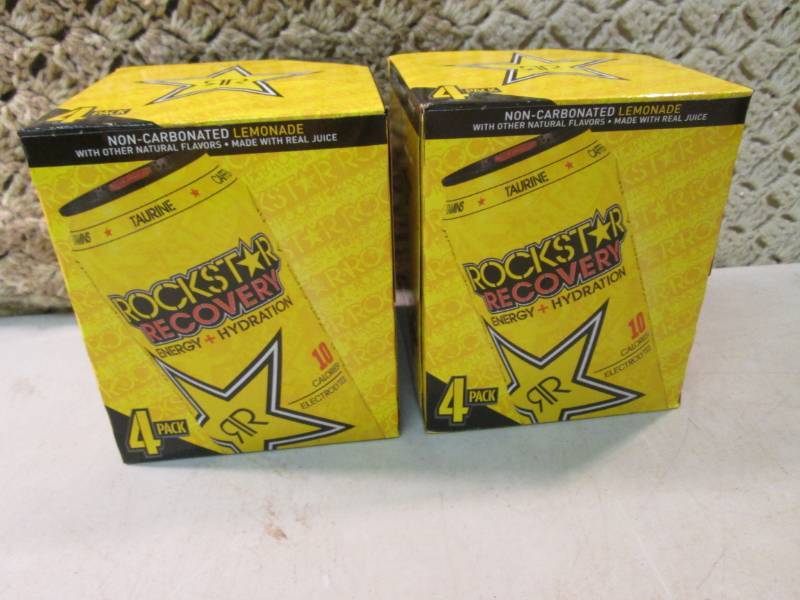 lot 283 image: 2 4-Packs of Rockstar Recovery Lemo...