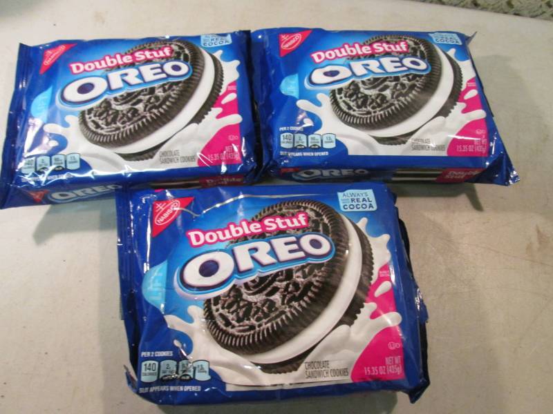 lot 284 image: 3 Packs of Double Stuf Oreo Cookies...