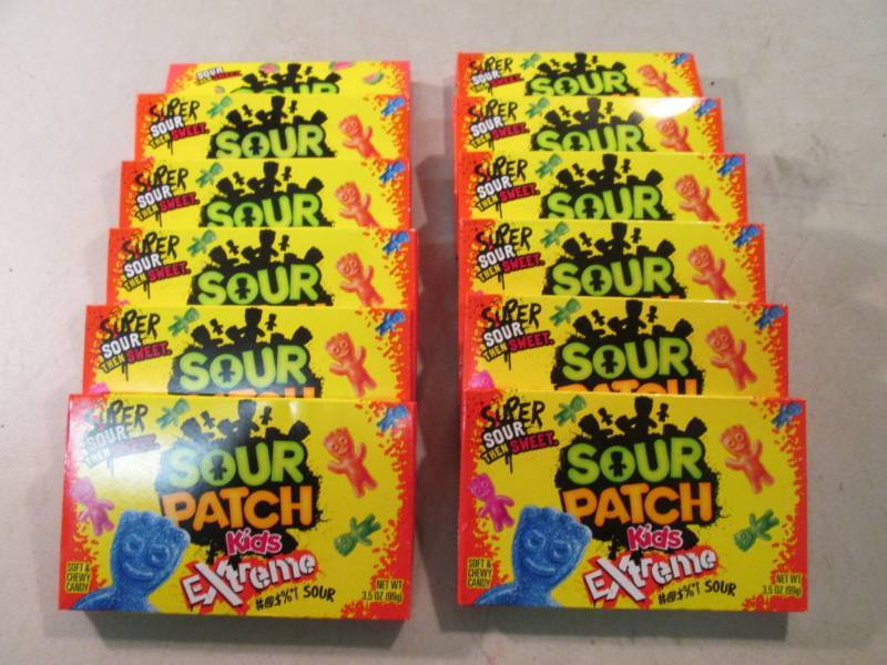 lot 291 image: 12 Boxes of Sour Patch Kids Extreme...