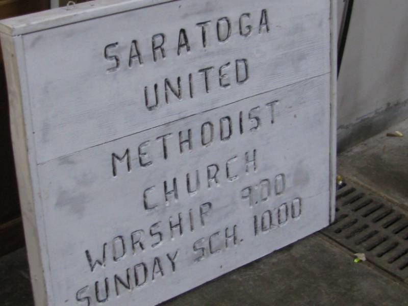 Saratoga United Methodist Church Sign