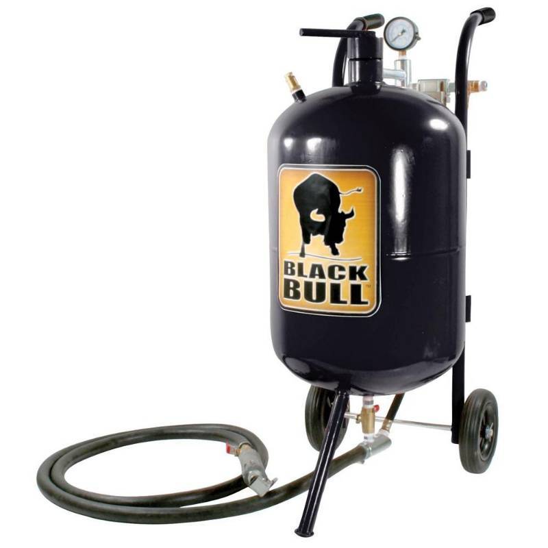 lot 17 image: Black Bull 50 lb. Abrasive Blaster, SB10G - Missing Pressure Gauge and Protective Hood.