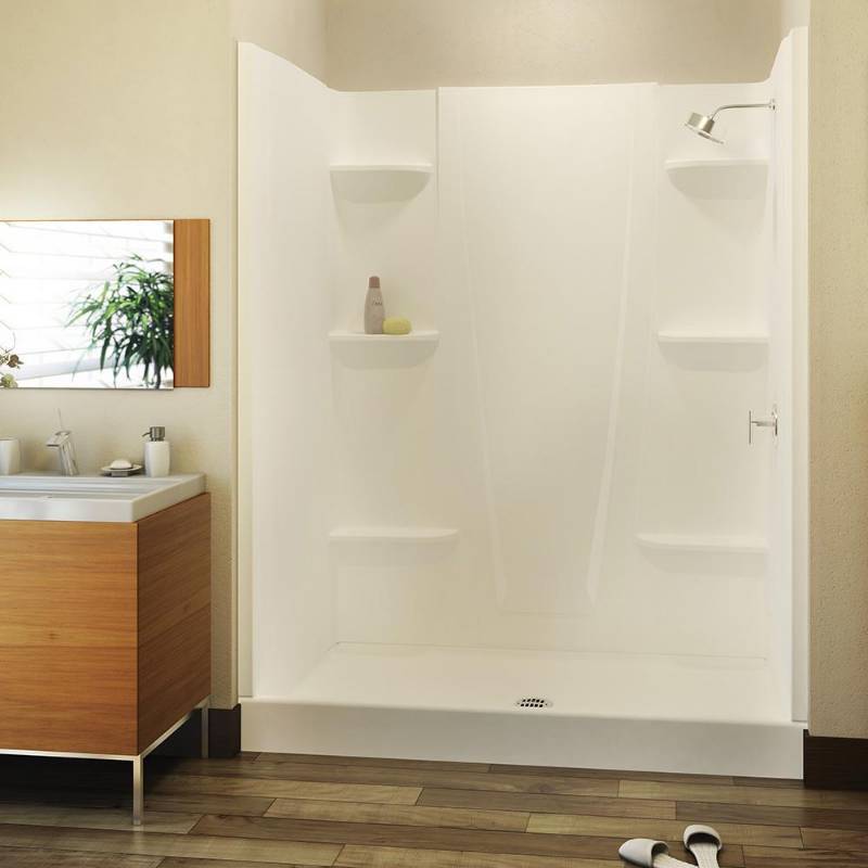 lot 47 image: Aquatic Shower Base, Back and Side Walls (one wall is cracked).