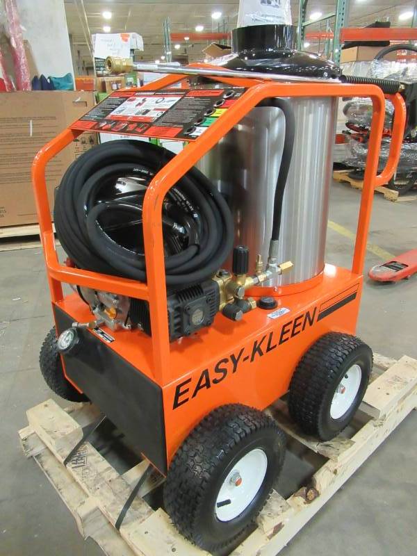 lot 1 image: EASY-KLEEN Commercial 2700 PSI 3 GPM Gasoline Driven Hot Water Pressure Washer, EZO2703G
