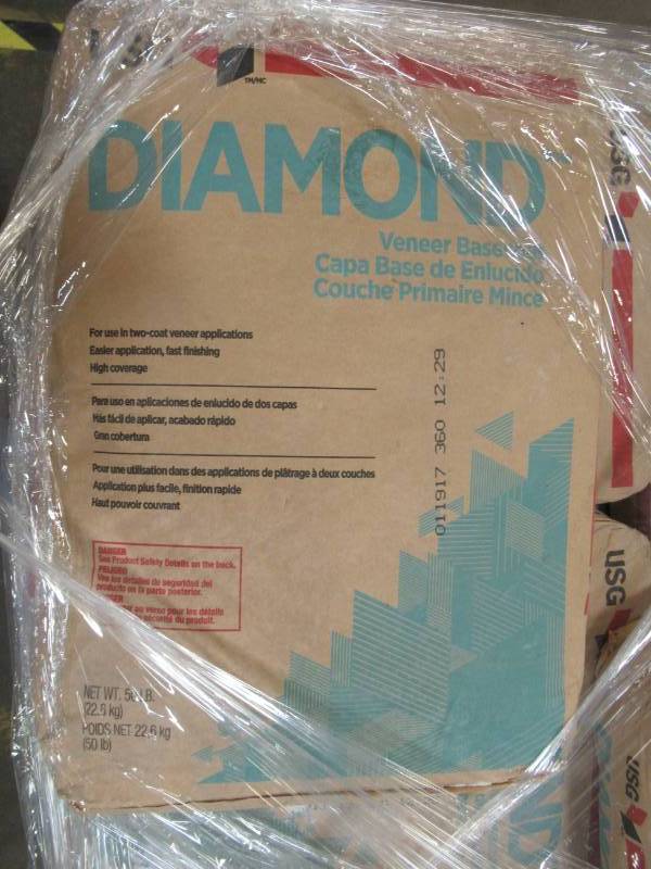 Pallet of USG 50 lbs Diamond Veneer Basecoat Plaster, 162681063