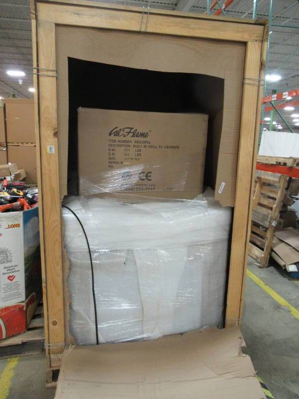 lot 120 image: Cal Flame BBQ Grill and Rotisserie Island Bar. This is one Piece of 3 of the set (Pictured in the Center of the stock photo), e3100.