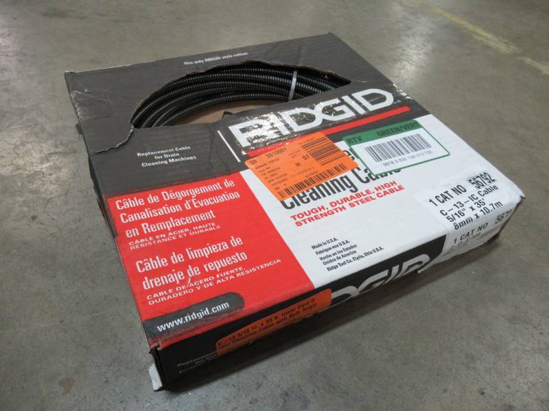 lot 63 image: RIDGID C-13 516 in. x 35 ft. Inner Core Drain Cleaning Cable, 56792