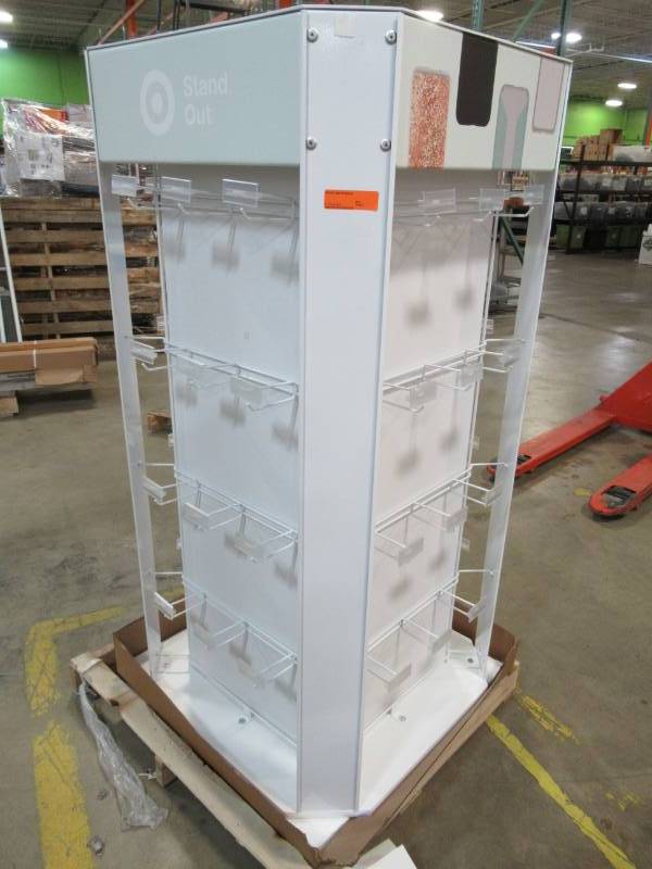 lot 83 image: Retail Phone Case Stationary Display Rack. 4 Sides With Hooks