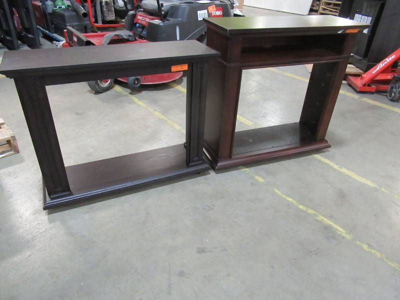 lot 111 image: 2 Mobile Media Consoles For Infrared Heater Inserts.