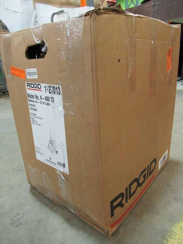 lot 59 image: RIDGID 115-Volt K-400AF AUTOFEED Drum Machine with C-45 12 in. Integral Wound Cable 27013