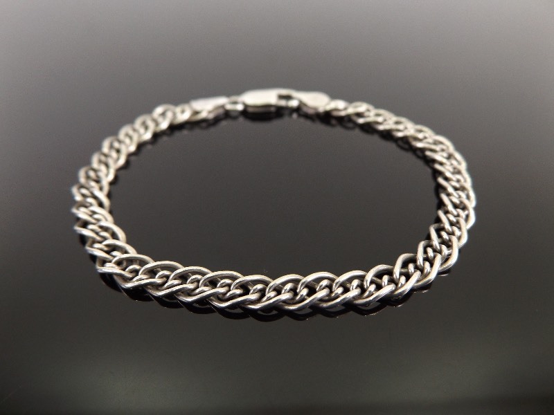 .925 Sterling Silver Charm Link Bracelet