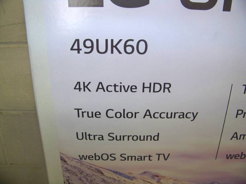 lot 2 image: 49, LG, 4K Active HDR, UHD (2160p), SMART, LED-backlit LCD Television  TV - NEW in Original, Sealed Box
