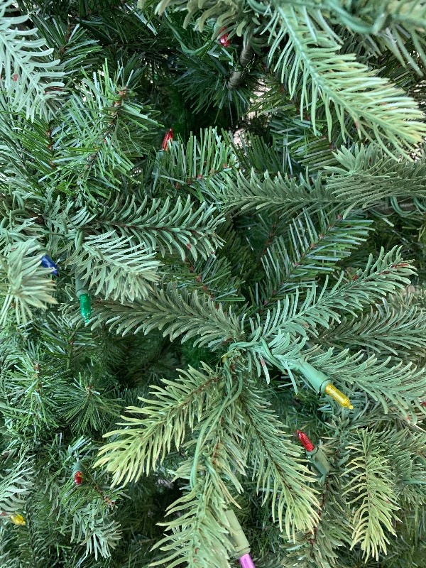 lot 37 image: 7.5 Artificial Christmas Tree Multi Lights