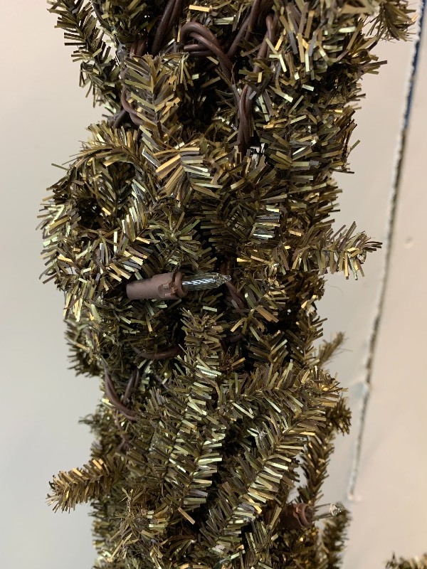 lot 47 image: Set of 2 Artificial Tinsel Trees