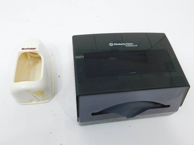 Kimberly-Clark Professional Scottfold Towel Dispenser & Huntington Brand Sanitizing Lotion Dispenser
