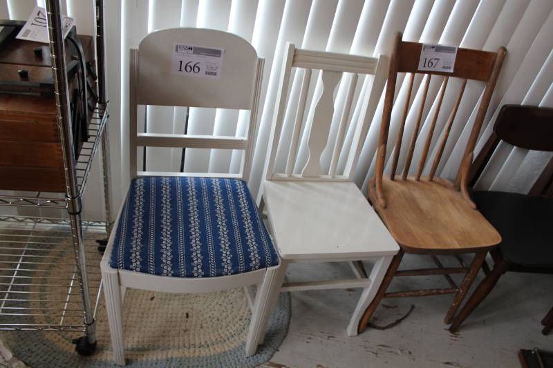 lot 166 image: Wood Dining Chairs