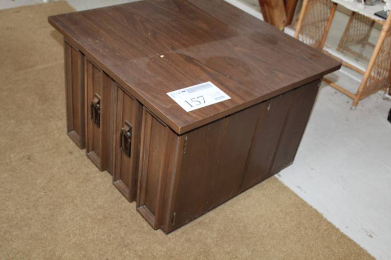 lot 157 image: 2-Door Wood End Table