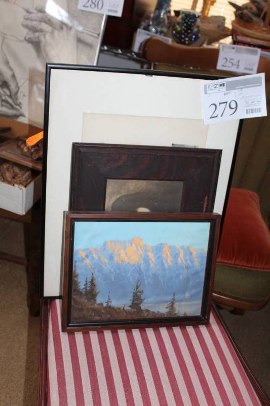 lot 279 image: Portrait and Landscape Framed Wall Art