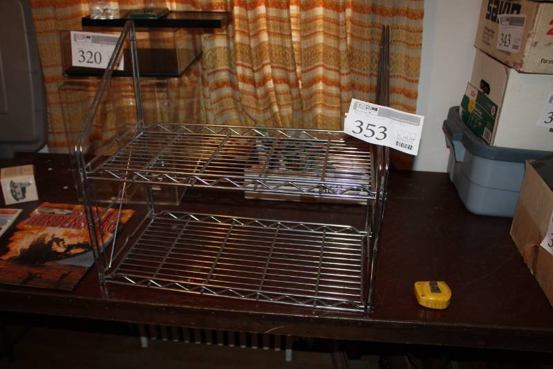 lot 353 image: 2-Tier Wire Shelving Unit
