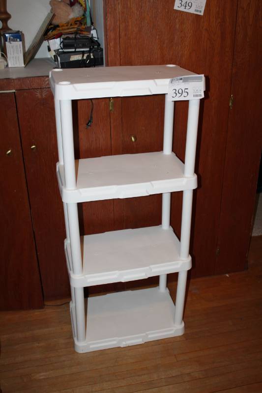 lot 395 image: 4-Tier Plastic Shelf