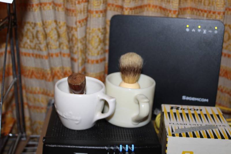 lot 392 image: Shaving Brushes with Shave Cream Cups