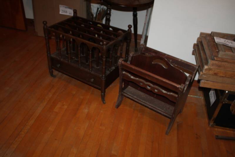 lot 396 image: Wood Magazine Racks
