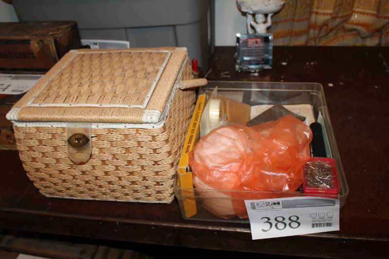 lot 388 image: Sewing Accessories - Thread, Pin Cushions, Pins, Needles