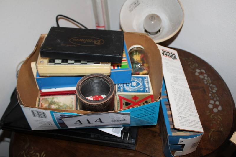 lot 414 image: Board Games - Jenga, Dice, Cards, Chess, Tabletop Croquet
