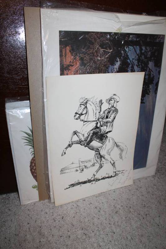 lot 406 image: The Stokely Portfolio of Garden Favorites Prints, Signed Horse Print, Nature Wall Art