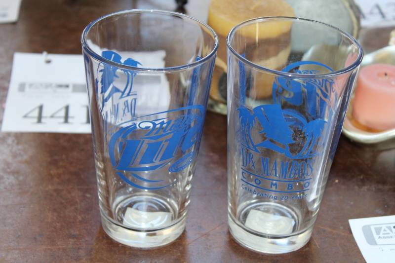 lot 452 image: Miller Lite Dr.X Mambos Combo Beer Glasses