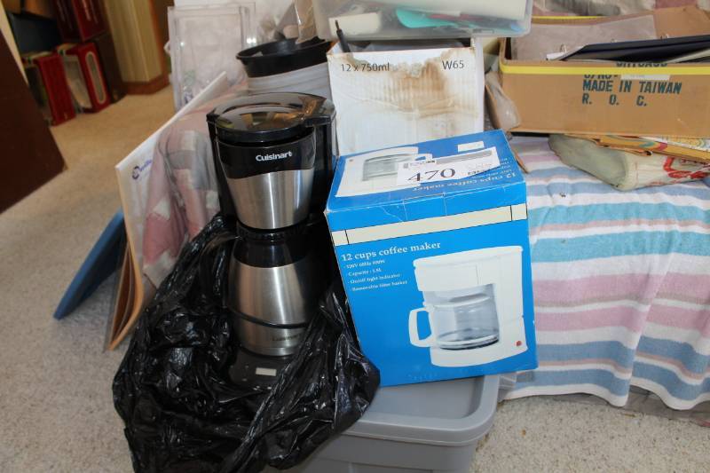 lot 470 image: Coffee Makers - 12-Cup Coffee Maker, Cuisinart Coffee Maker, Paper Coffee Filters