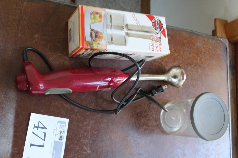 lot 471 image: Kitchenaid Electric Hand Mixer, Norpro Deluxe Vegetable Chopper