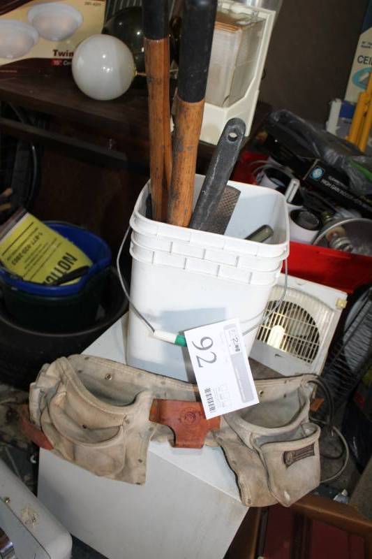 lot 92 image: Tool Belts, Misc. Hand Tools