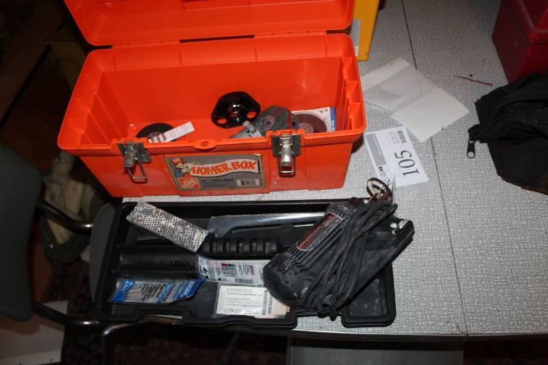 lot 13 image: Rotozip Tool Corporation Rotozip with Homer Box Tool Box, Tool Tray, Accessories