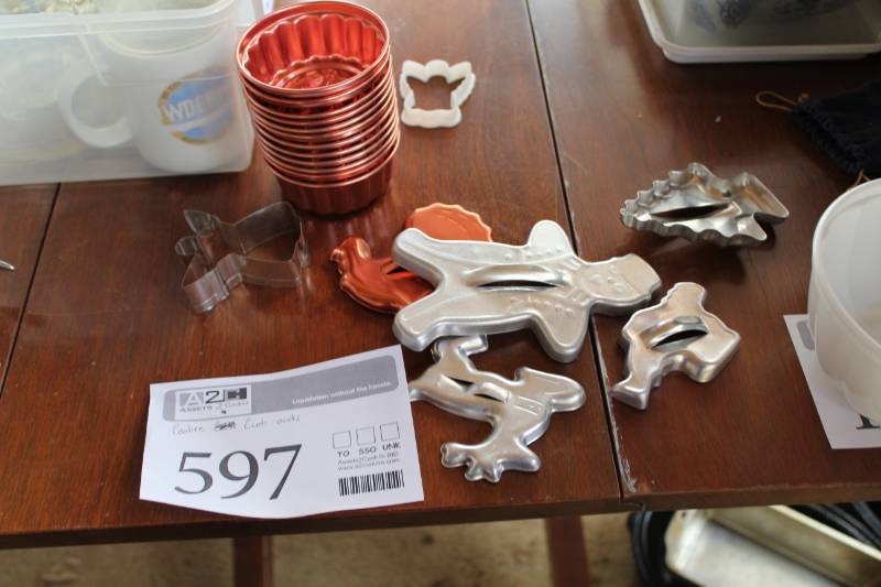 lot 597 image: Cookie Cutters, Food Molds