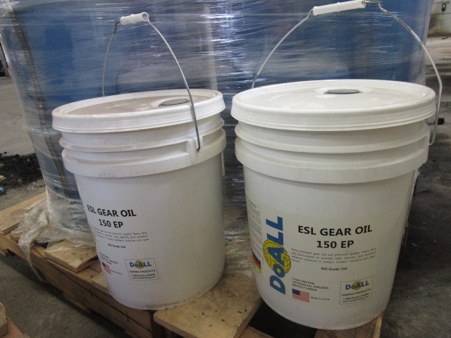 PAILS OF ESL GEAR OIL.