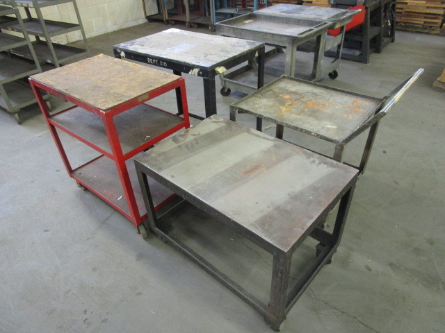 ASSORTED ROLLING STEEL CARTS