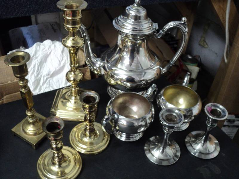 lot 11 image: Brass Candlestick Silversmiths One...
