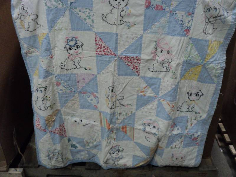 lot 12 image: Hand Stitched 57 x 40 Blanket...
