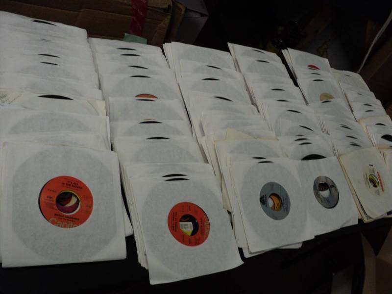 lot 42 image: Box of 45s  150 or more...