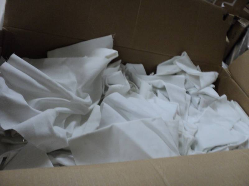 lot 55 image: Box of 11 in square White Pieces of...
