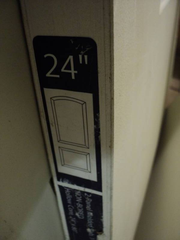 lot 112 image: JELD-WEN Door 24 x 80 2 panel...