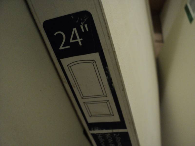 lot 113 image: JELD-WEN Door 24 x 80 2 panel...