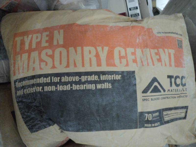 lot 135 image: 2 Bags Type N Masonry Cement each ...