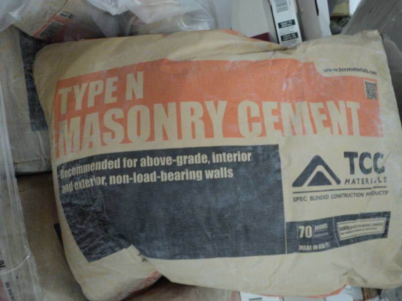 lot 141 image: 2 Bags Type N Masonry Cement each ...