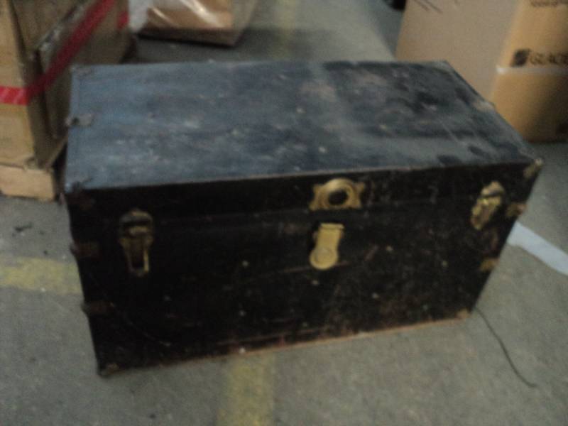 lot 158 image: Metal Trunk with Contents...