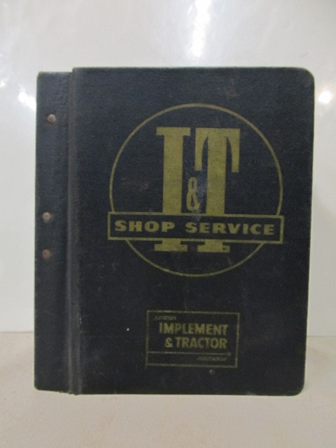 lot 22 image: Large IMPLEMENT & TRACTOR ServiceRepair Binder FULL of Vintage Tractor Manuals