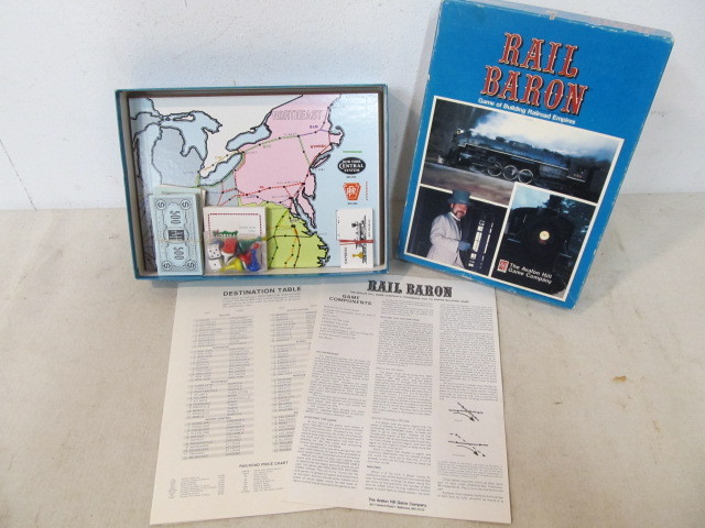 lot 28 image: Vintage Avalon Hill RAIL BARON Board Game