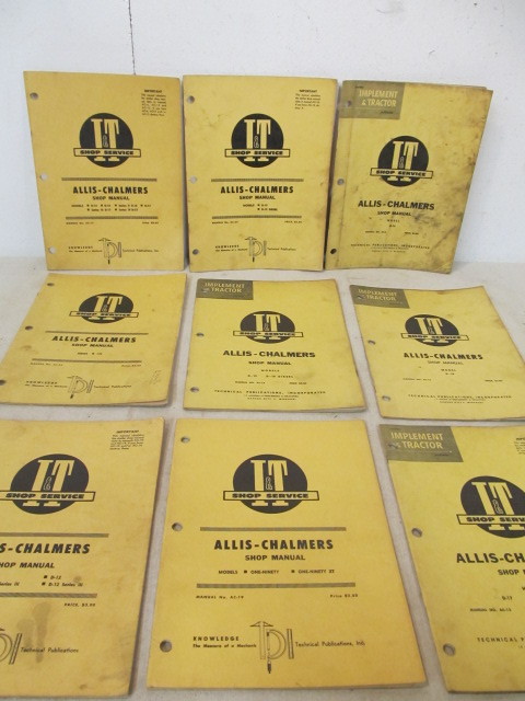 lot 32 image: Lot of Vintage 1950s Tractor Repair & Service Manuals ALLIS-CHALMERS