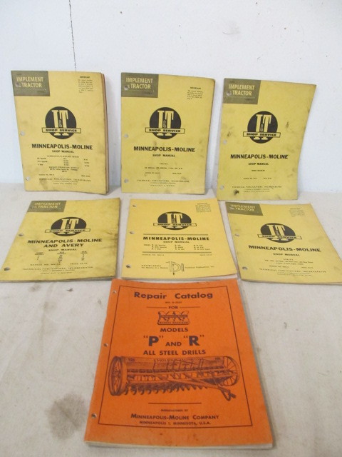 lot 35 image: Lot of Vintage 1950s Tractor Repair & Service Manuals - MINNEAPOLIS MOLINE