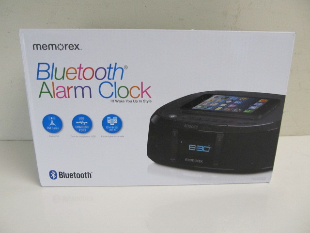 lot 56 image: Brand New Bluetooth Alarm Clock by Memorex